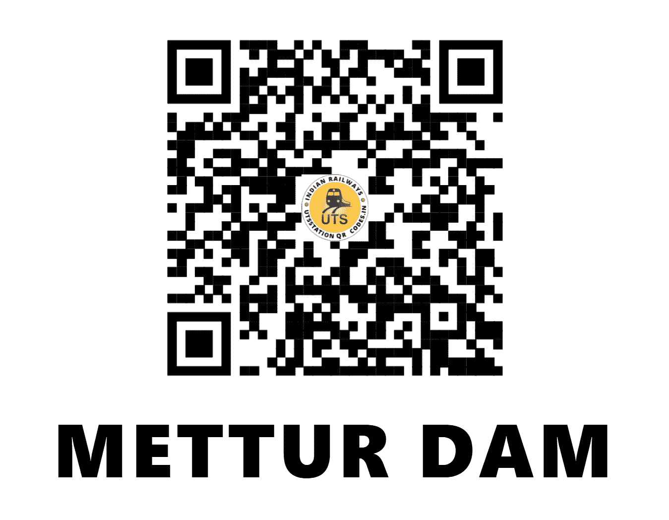 UTS QR Code for METTUR DAM - MTDM (SR - TAMIL NADU)